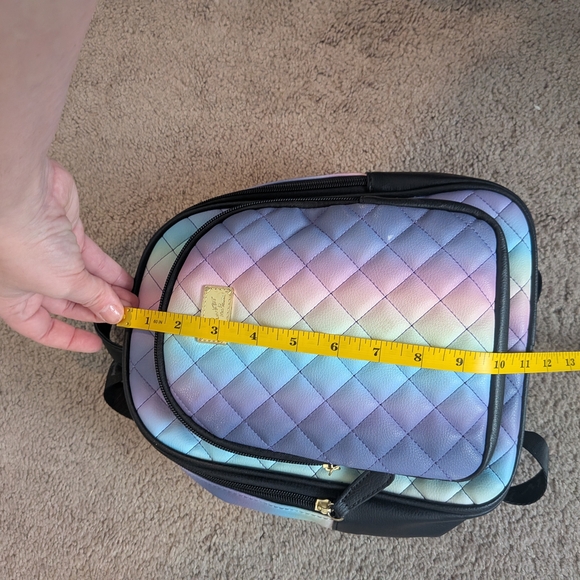 Luv Betsey by Betsey Johnson Mini Backpack Quilted Rainbow Betsey Johnson Bag - Picture 12 of 14